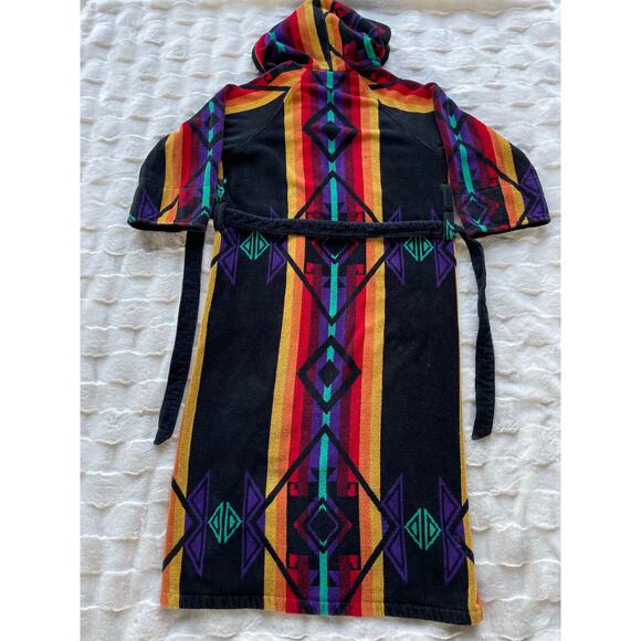 🔥Vintage STAFFORD 100% Cotton Aztec Tribal Southeastern Bathrobe Mens One Size - Picture 3 of 16